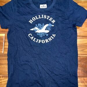Hollister Navy Blue Graphic T-Shirt